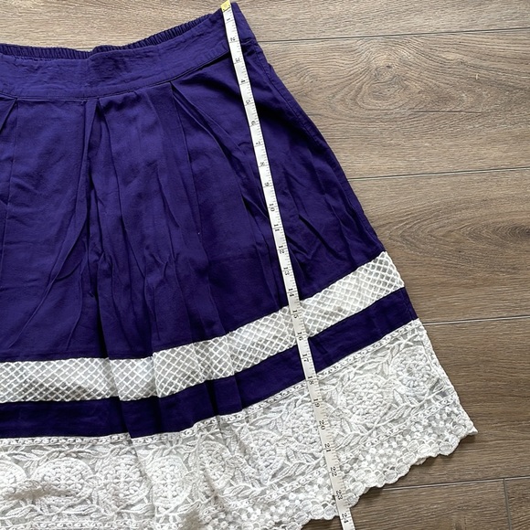 Loft Outlet Mixed Media Linen Blend Midi Skirt - Petite Medium - Picture 5 of 8